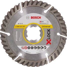 Disque à tronçonner diamanté Bosch X-LOCK dim. 115x1,0 mm.