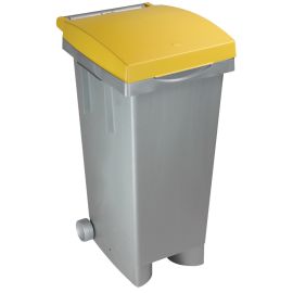 Tata Quadro poubelle à roulettes 80 Lt. Jaune