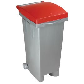 Tata Quadro poubelle à roulettes 80 Lt. Rouge