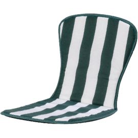 Action Monoblock upholstered pillow low cotton and polyester blend stripes white/green 75x38x2(H) cm