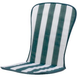Upholstered Action Monoalto cotton and polyester blend stripes white/green 88x41x2(H) cm