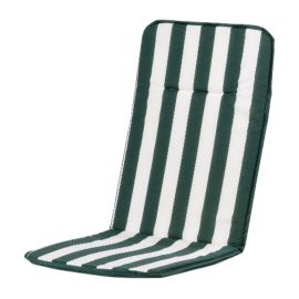 Action gepolstertes hohes Rückenkissen mit Streifen aus gemischter Baumwolle und Polyester weiß/grün 116x48x2,5(H) cm