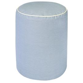 Cuscino Pouf L190/D tondo per seduta misto cotone e poliestere antiscivolo Ø40xH50 cm. Grigio