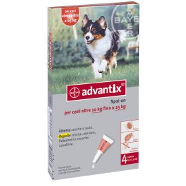 Bayer Advantix Spot-On per cani da 10 a 25 kg. Confezione da 4 Pipette