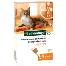 Bayer Advantage Spot On 40 gatti fino a 4 Kg Conf. 4 Pezzi Cod. 85906321