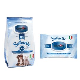 Salvietta Camon Talco Cani&Gatti 100Pz