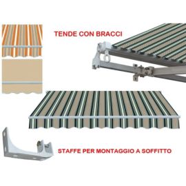 Tenda Sole Con Braccio 250X200 Verde/Beige