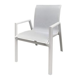 Chair Armchair Mod. White in aluminum and textilene