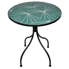 Decojardin New Age Table Round steel and ceramic top Ø 80xH75 cm