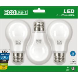 Ecolight Led Bulb E27 Sf.9W F.Cf3Pcs