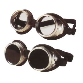 Occhiali di protezione alluminio lenti scrure art. GB5002