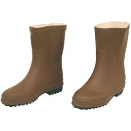 Brown Rubber Boot Ankle Boot 41