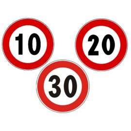 Geschwindigkeitsbegrenzungs-Warnschild 20 Km/H