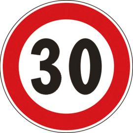 Geschwindigkeitsbegrenzungs-Warnschild 30 Km/H