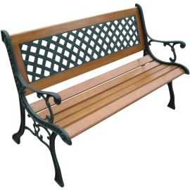 Cast iron bench Mod. Villa Borghese with wooden staves 126x56xH74 cm.