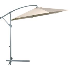 Aluminum round side umbrella 300 cm Beige