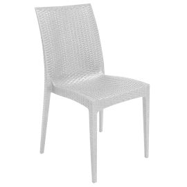 Armchair chair Mod. Bistrot in white rattan