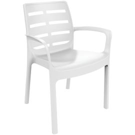 BorneoOutdoor Sessel aus Harz Resistant Weiß61x56x82(H
