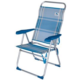 Folding beach chair Mod. Sun Comfort aluminum, adjustable backrest