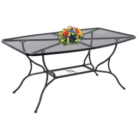 Mango rectangular steel table umbrella hole 151x97x72(H)cm