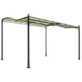 Gazebo acciaio Mod. Patio telo poliestere bianco 300x250 cm.