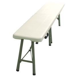 Foldable Steel and Polypropylene Camping Bench 183x28x42(H