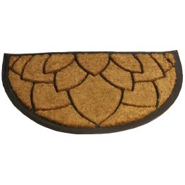 Zerbino in cocco e gomma Brixo Cocorub Mezzaluna 45x75 cm.