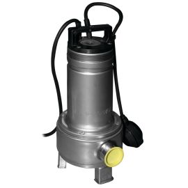 Pompa sommergibile per acque sporche Lowara Mod. Domo 7 VXb per acque cariche, drenaggio e fognatura ha una portata ﬁno a 15,6 m3/h e una prevalenza ﬁno a 9,1 m. Ha una potenza di 0,55 kW o 0,75 HP. Alimentazione monofase 50 e 60 Hz.