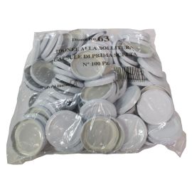 Tappo Vaso Vetro Bianco 63 mm. Conf. 100 Pz. 
