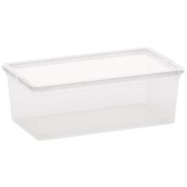 Set contenitori C-Box XS trasparenti plastica con coperchio 3 Pz 33x19xH12 cm