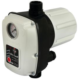 Interruttore Elettronico Flusso Brio TankIncorpora un piccolo vaso di espansione da 0,4 l che previene continui Start e Stop dell elettropompa. Manometro incorporato. Taratura di accensione 1,0-3,5 bar