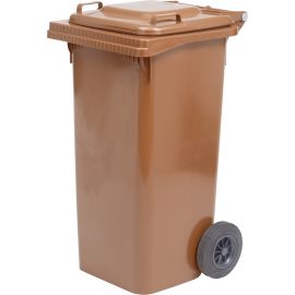 Bidone Quadro con ruote Lt.120 Marrone