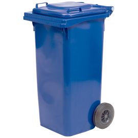 Bidone Quadro con ruote Lt.240 Blu