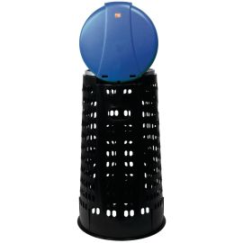 Trespolo portasacco bidone Tata 38x80 cm. con coperchio Blu