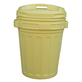 Bidone con coperchio a vite 70 Lt. Giallo