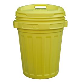 Bidone con coperchio a vite 40 Lt. Giallo