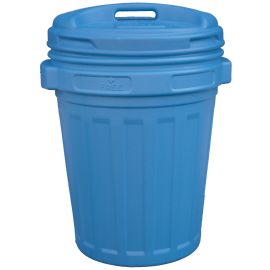 Bidone con coperchio a vite 70 Lt. Blu
