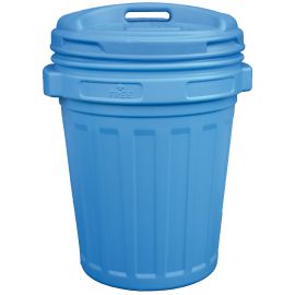 Bidone con coperchio a vite 40 Lt. Blu