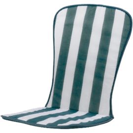 Cuscino imbottito Action Monoalto misto cotone e poliestere strisce bianco/verde 88x41x2(H) cm