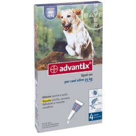 Bayer Advantix Spot-On per cani oltre 25 kg. Confezione da 4 Pipette