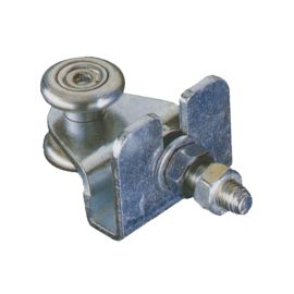 Scorrevole Fisso in acciaio zincato 2 Cuscinetti diametro 24 mm.