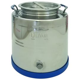 Contenitore Olio acciaio Inox 30 Lt. 