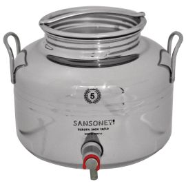 Contenitore Acciaio Inox Sansone per Olio 5 Lt