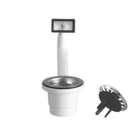 Piletta Per Lavelli Inox 1"-1/2 Con Troppo Pieno -400