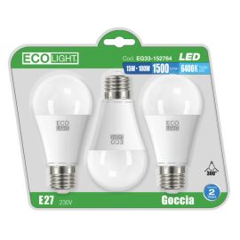 Lampadina Ecolight Led E27 SF15w F. Conf. 3Pz.cnologia Led in classe A+. Consumi ridotti al 90%.