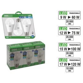 Lampadina Ecolight Led E27 Go17W C.Confezione Da 3Pz