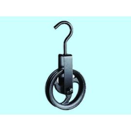 Cast iron pulley with hook 125 mm.