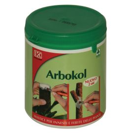 Mastice per Innesti Arbokol Kg. 0.500Mastice per innesti e ferite delle piante, pasta pronta all'uso, applicabile con pennello, adatto a tutti i tipi di piante