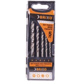 Brixo HSS Milled Drill Bit Set 5 Pieces Ø 3-4-5-6-8 mm.