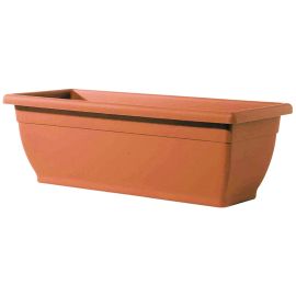 Vaso Cassetta in plastica per piante Giunone color terracotta 100x45x40 cm.
